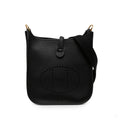 Second hand Hermes Evelyne 16 TPM Clemence Leather Hobo Crossbody Black - Tabita Bags