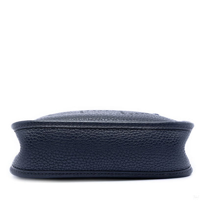 Second hand Hermes Evelyne 16 TPM Clemence Leather Hobo Crossbody Bleu Abysse - Tabita Bags