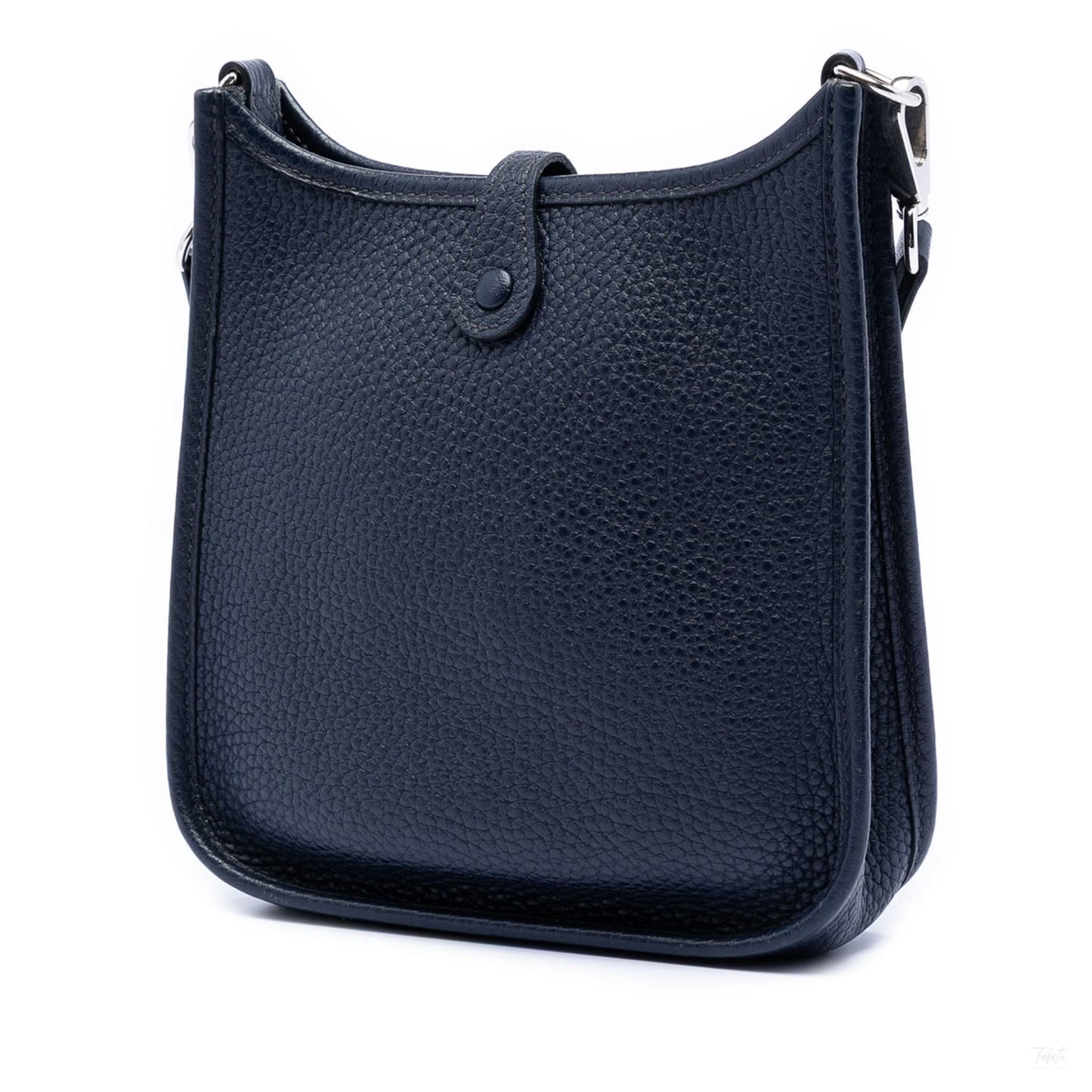 Second hand Hermes Evelyne 16 TPM Clemence Leather Hobo Crossbody Bleu Abysse - Tabita Bags