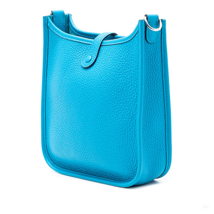 Second hand Hermes Evelyne 16 TPM Clemence Leather Hobo Crossbody Bleu Frida - Tabita Bags