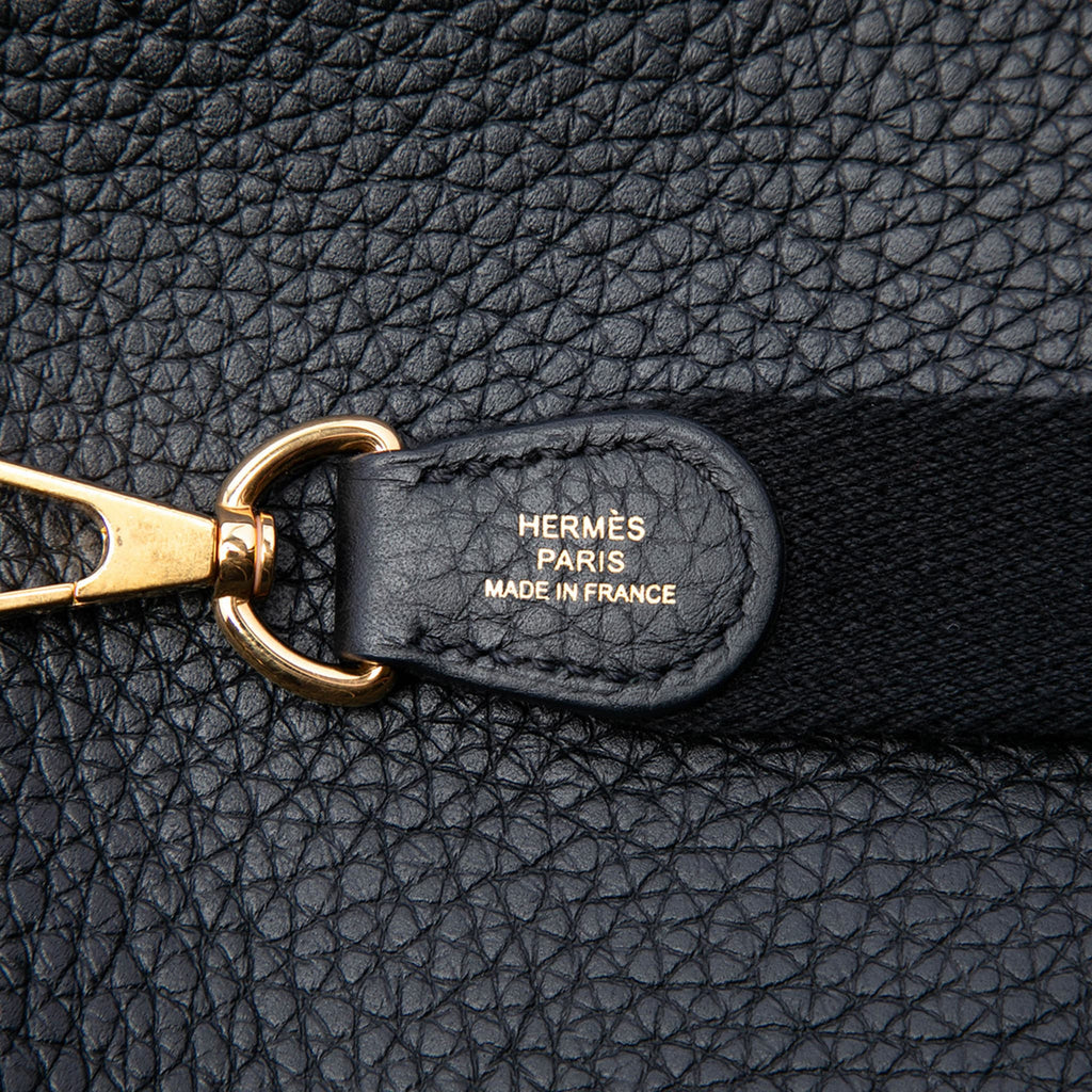 Second hand Hermes Evelyne 16 TPM Clemence Leather Hobo Crossbody Blue - Tabita Bags