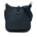 Second hand Hermes Evelyne 16 TPM Clemence Leather Hobo Crossbody Blue - Tabita Bags
