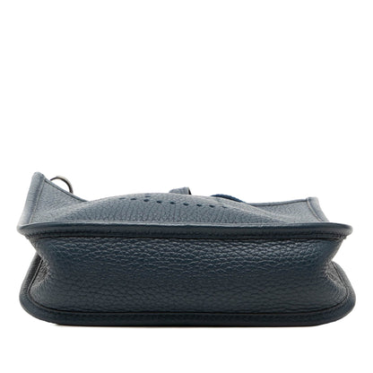 Second hand Hermes Evelyne 16 TPM Clemence Leather Hobo Crossbody Blue - Tabita Bags