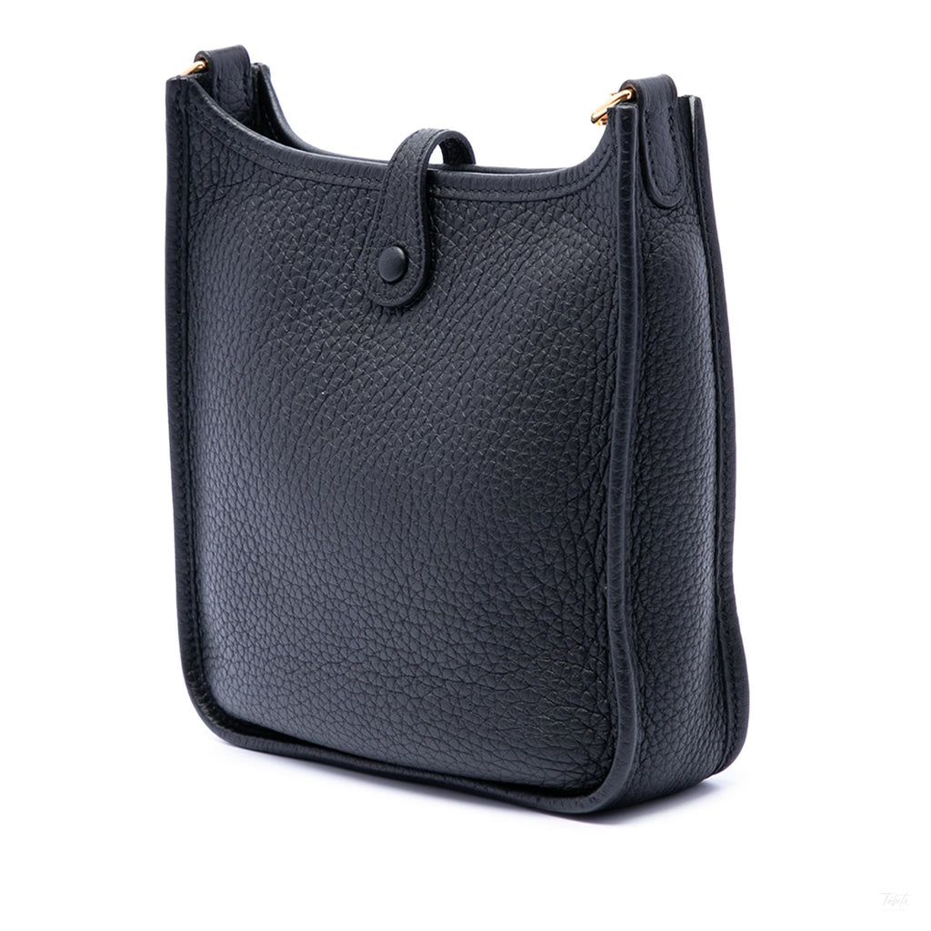 Second hand Hermes Evelyne 16 TPM Clemence Leather Hobo Crossbody Blue - Tabita Bags