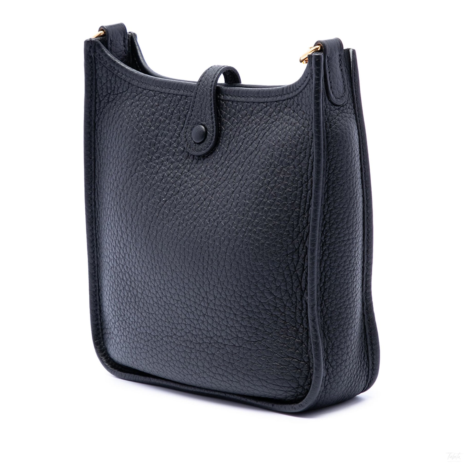 Second hand Hermes Evelyne 16 TPM Clemence Leather Hobo Crossbody Blue - Tabita Bags