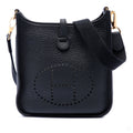 Second hand Hermes Evelyne 16 TPM Clemence Leather Hobo Crossbody Blue - Tabita Bags