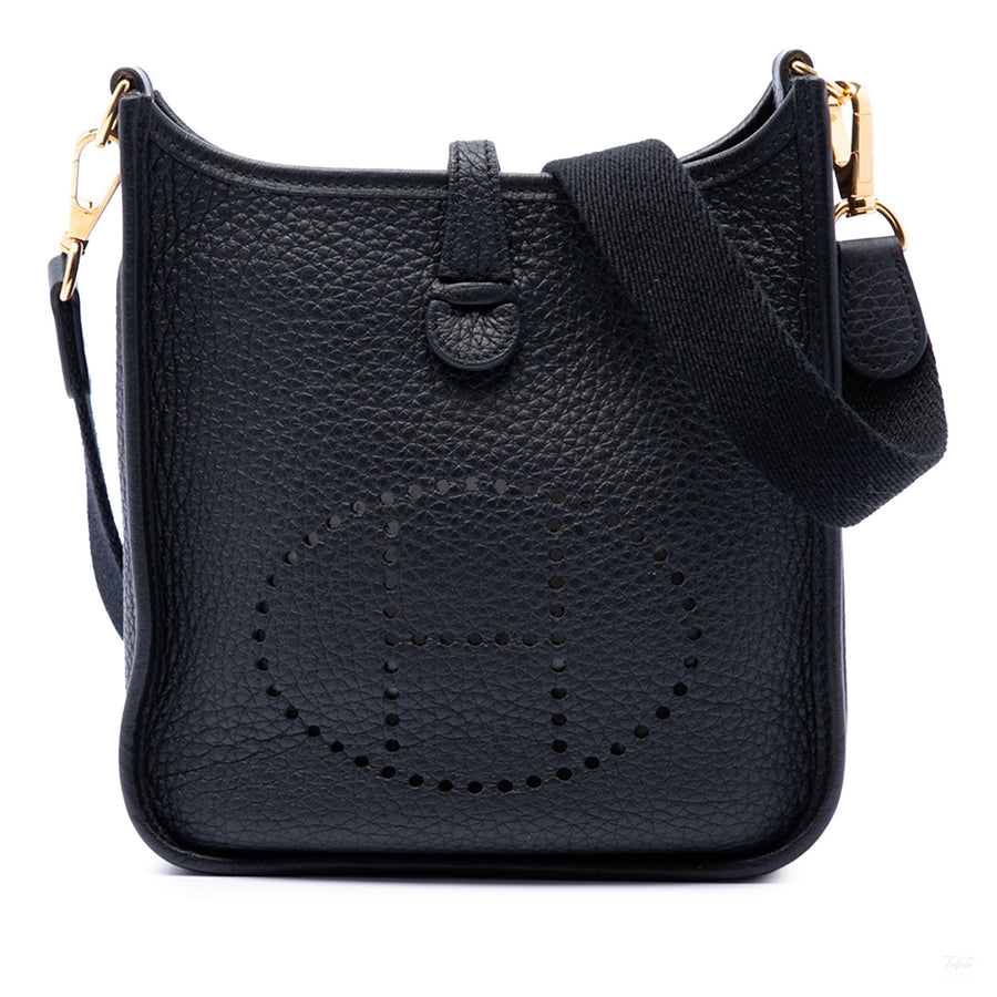 Second hand Hermes Evelyne 16 TPM Clemence Leather Hobo Crossbody Blue - Tabita Bags