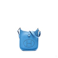 Second hand Hermes Evelyne 16 TPM Clemence Leather Hobo Crossbody Blue - Tabita Bags