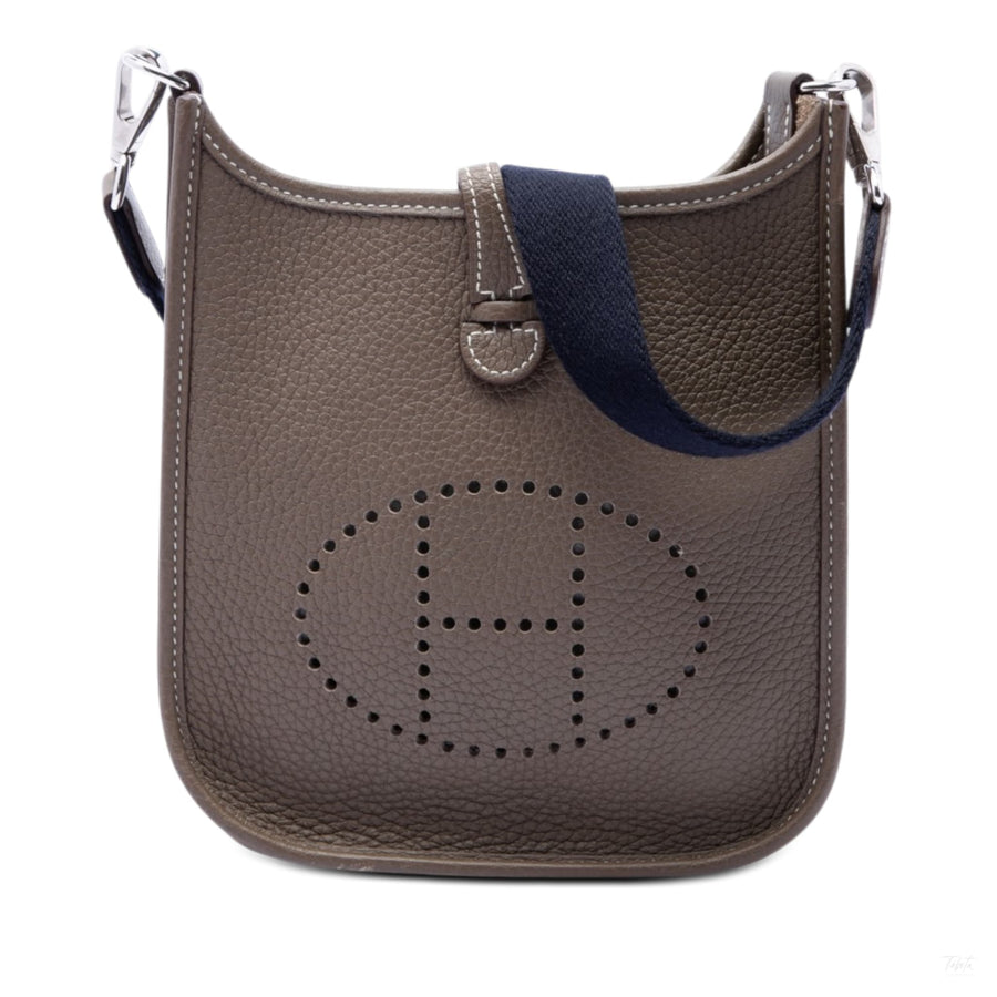 Second hand Hermes Evelyne 16 TPM Clemence Leather Hobo Crossbody Brown - Tabita Bags
