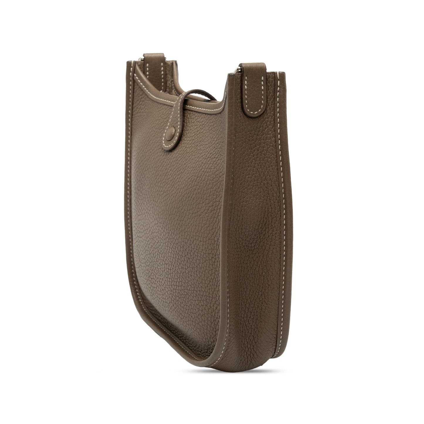 Second hand Hermes Evelyne 16 TPM Clemence Leather Hobo Crossbody Etoupe - Tabita Bags