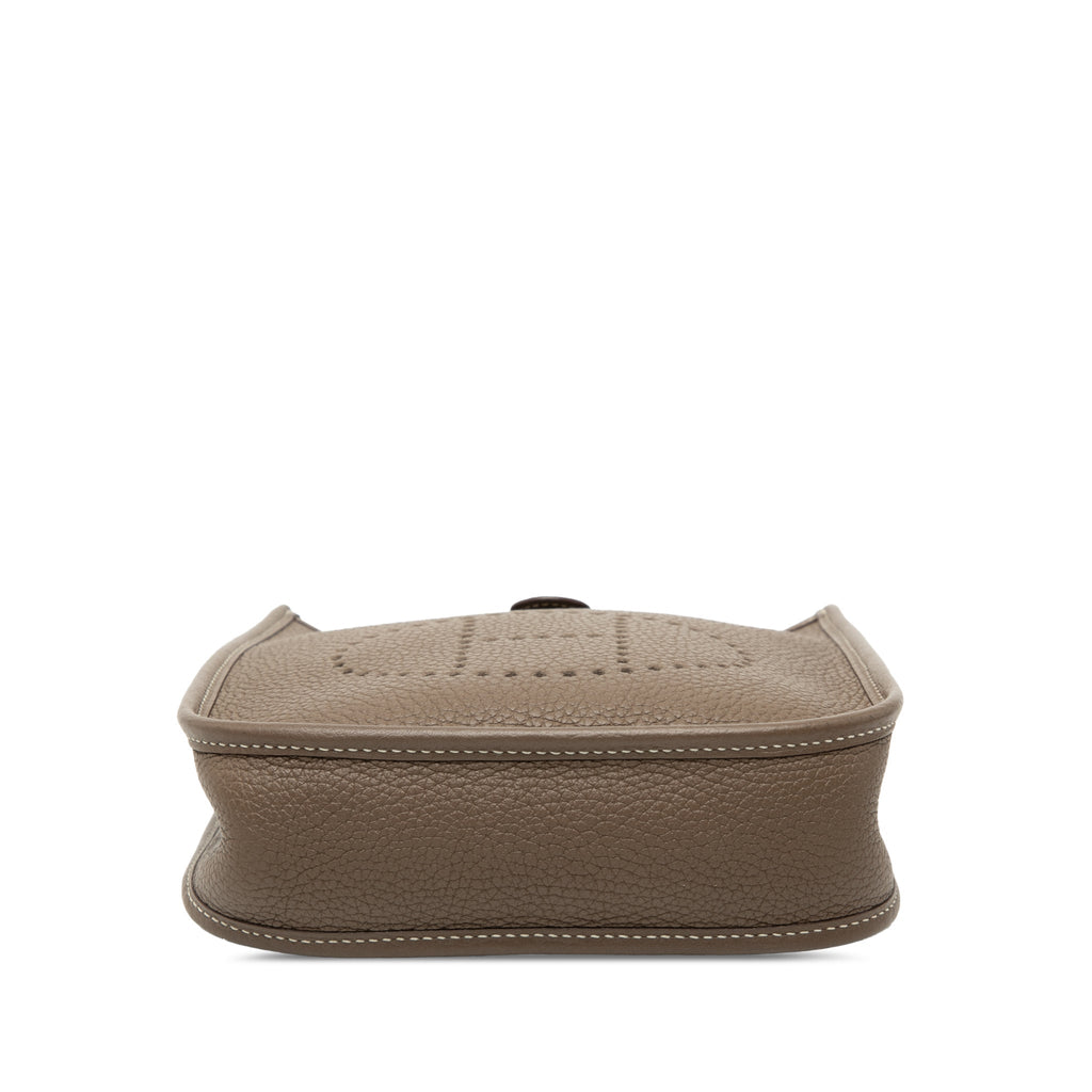 Second hand Hermes Evelyne 16 TPM Clemence Leather Hobo Crossbody Etoupe - Tabita Bags
