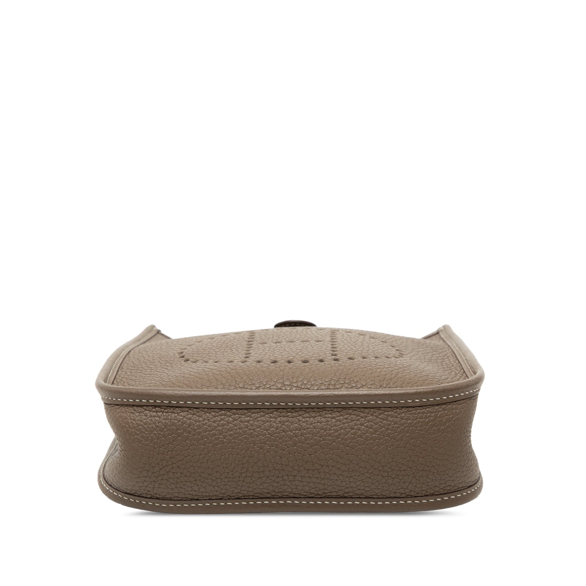 Second hand Hermes Evelyne 16 TPM Clemence Leather Hobo Crossbody Etoupe - Tabita Bags