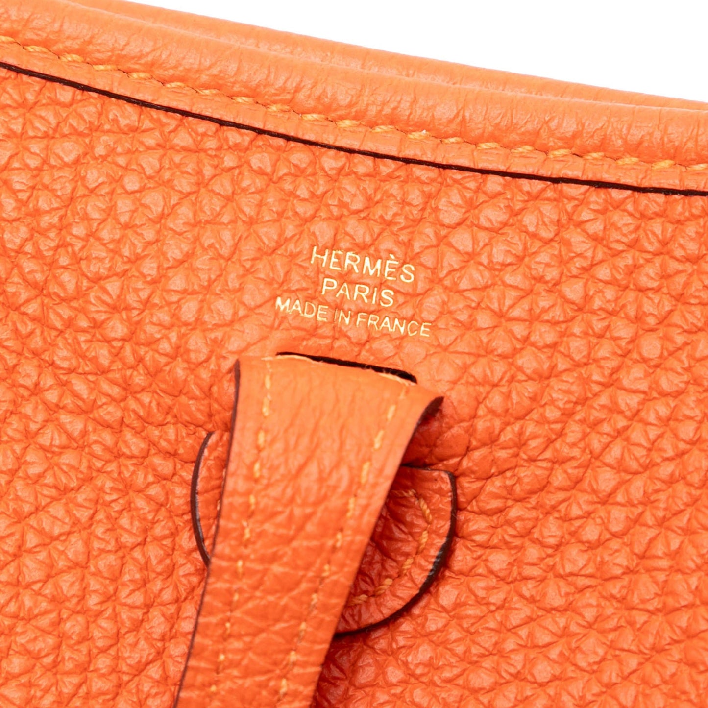 Second hand Hermes Evelyne 16 TPM Clemence Leather Hobo Crossbody Feu - Tabita Bags
