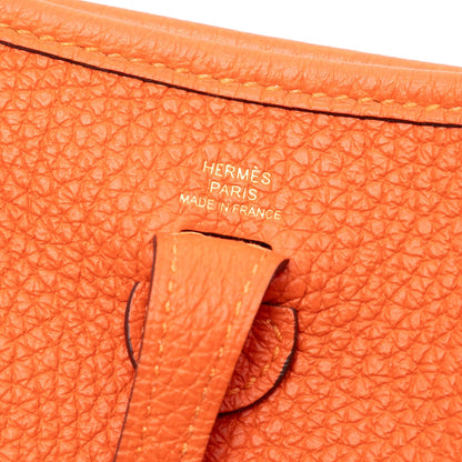 Second hand Hermes Evelyne 16 TPM Clemence Leather Hobo Crossbody Feu - Tabita Bags