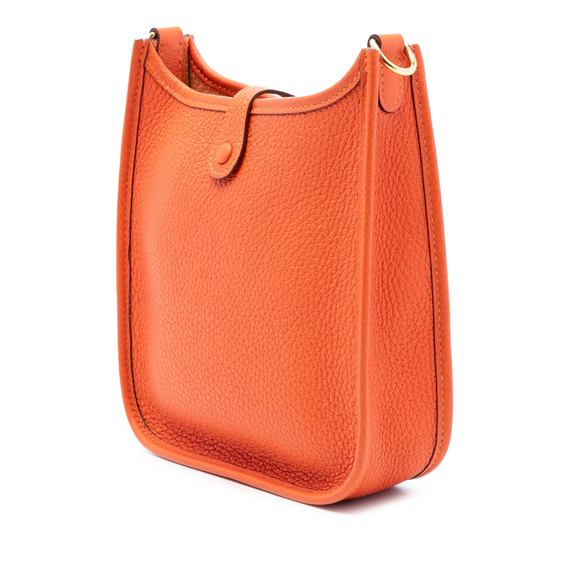 Second hand Hermes Evelyne 16 TPM Clemence Leather Hobo Crossbody Feu - Tabita Bags