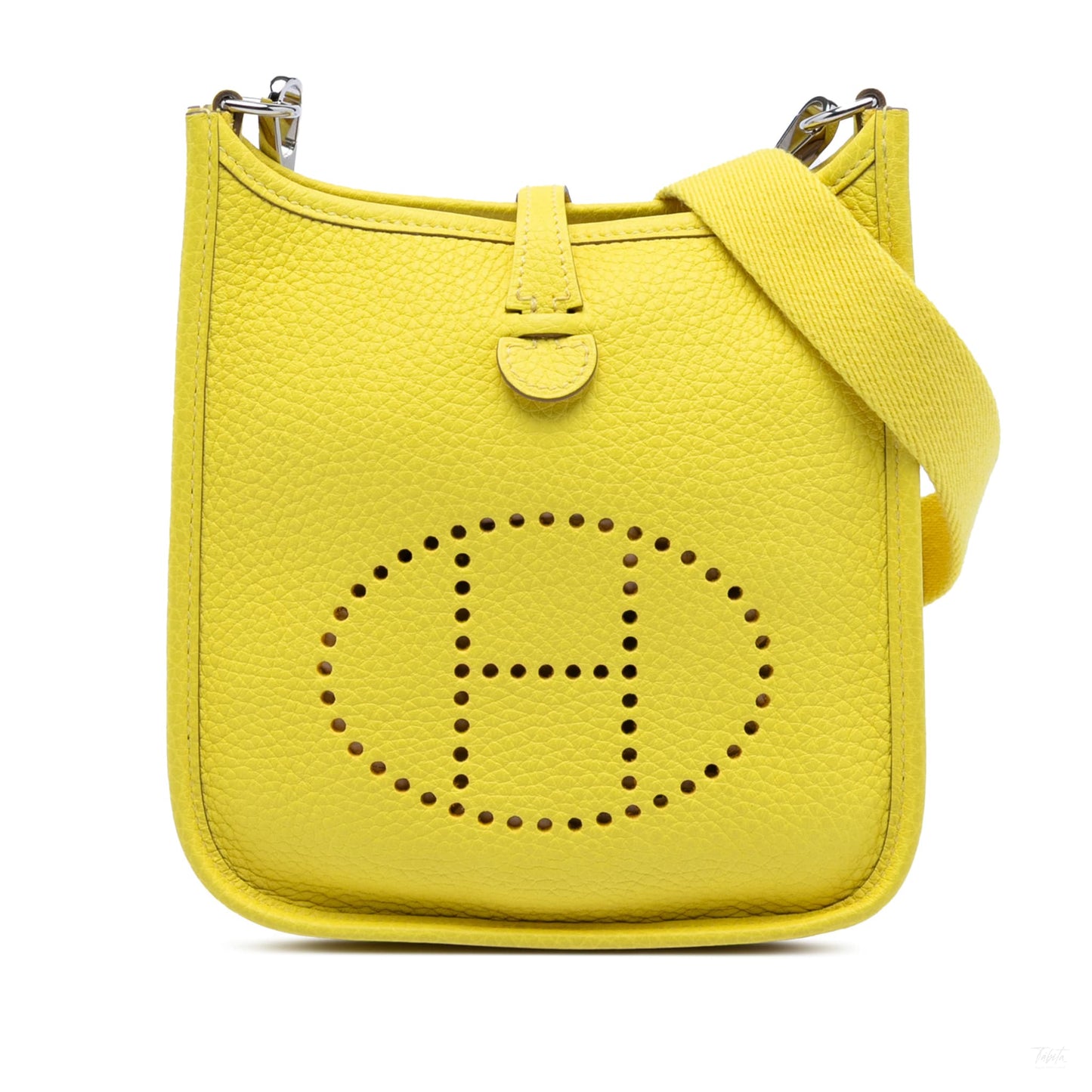 Second hand Hermes Evelyne 16 TPM Clemence Leather Hobo Crossbody Lime - Tabita Bags
