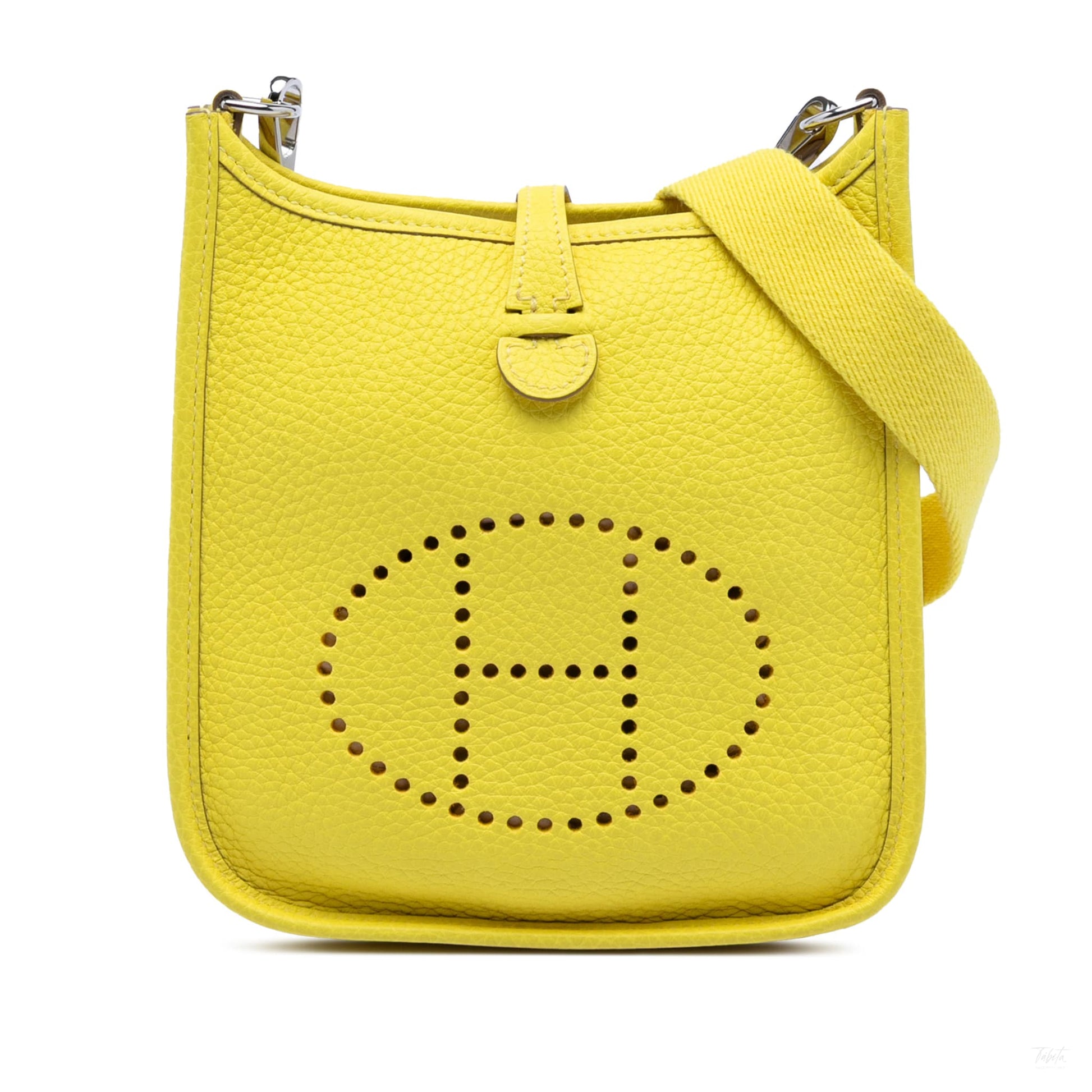 Second hand Hermes Evelyne 16 TPM Clemence Leather Hobo Crossbody Lime - Tabita Bags