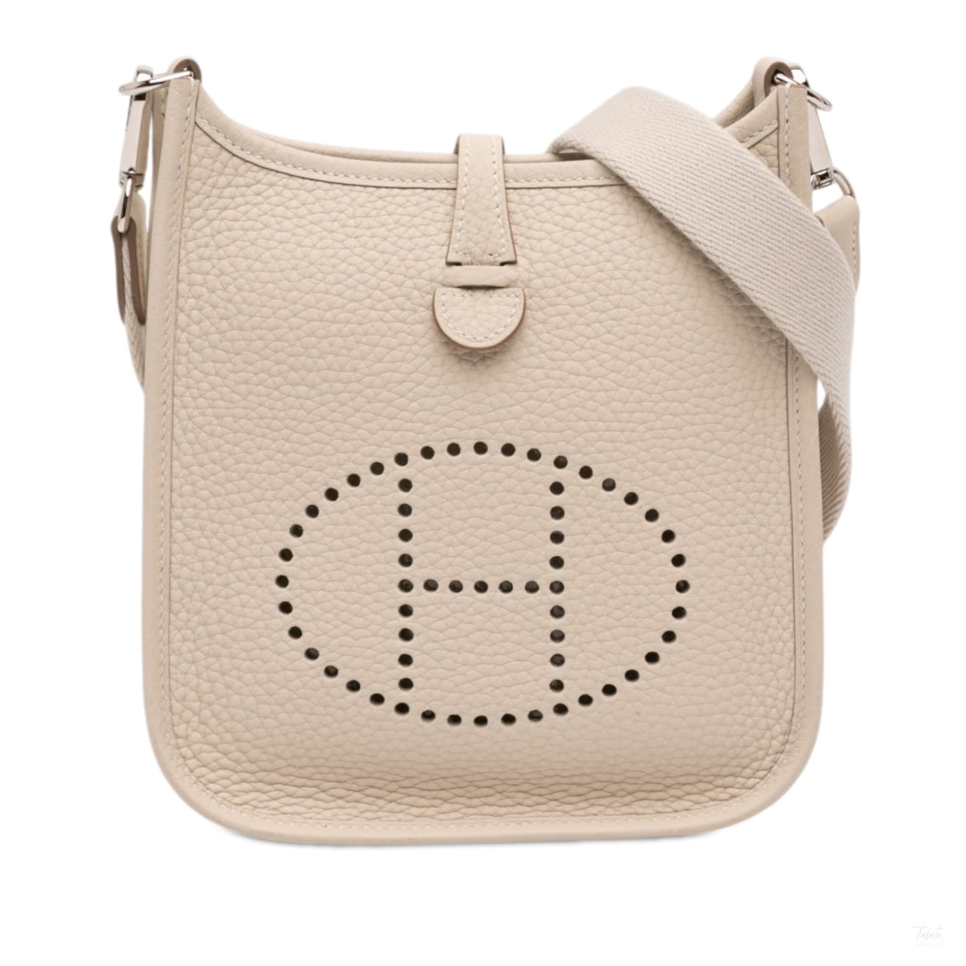 Second hand Hermes Evelyne 16 TPM Clemence Leather Hobo Crossbody Nata - Tabita Bags