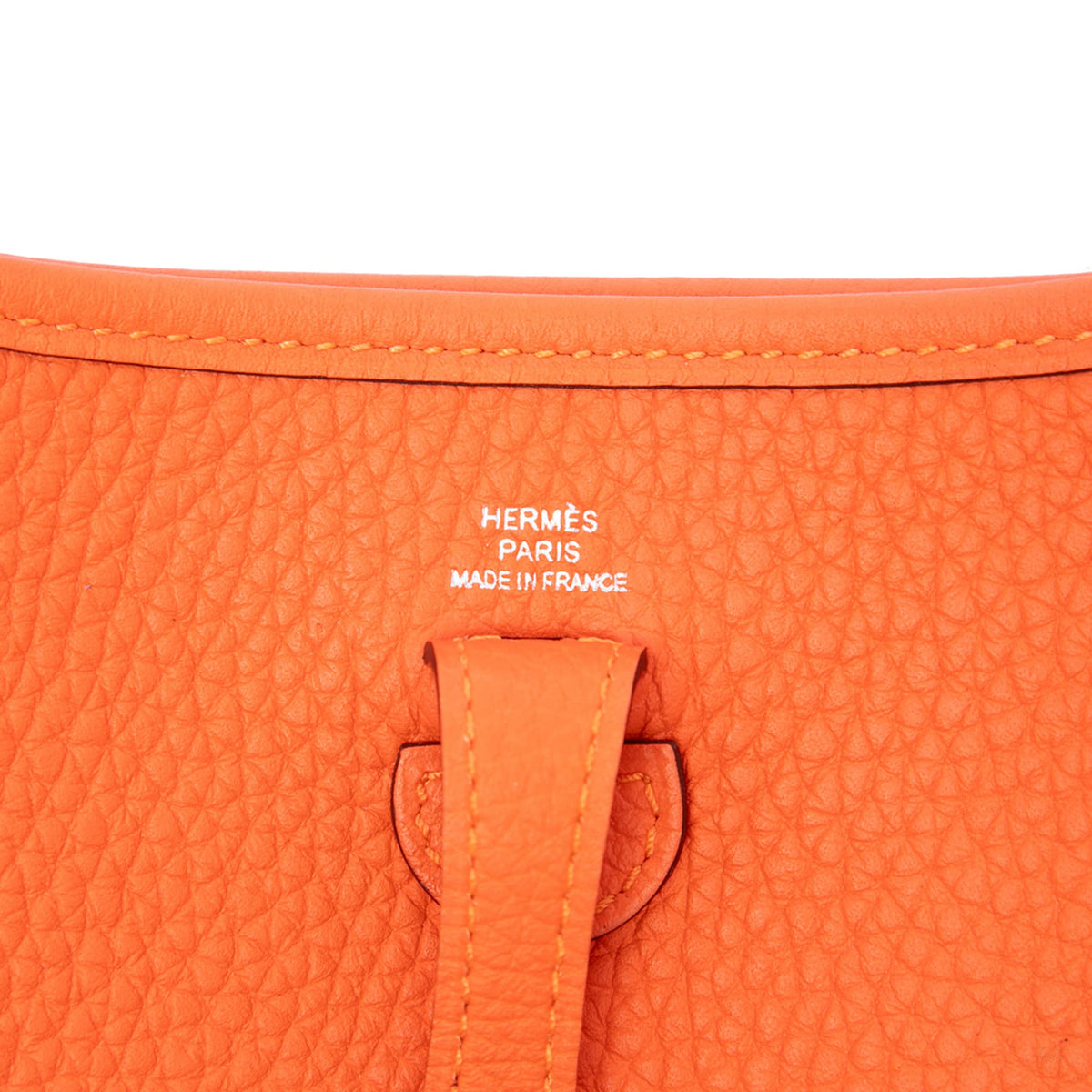 Second hand Hermes Evelyne 16 TPM Clemence Leather Hobo Crossbody Orange - Tabita Bags