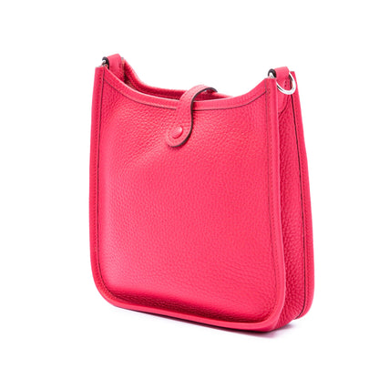Second hand Hermes Evelyne 16 TPM Clemence Leather Hobo Crossbody Rose Mexico - Tabita Bags