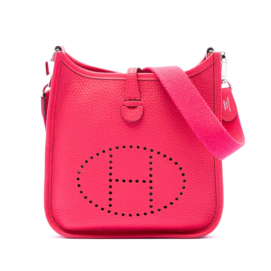 Second hand Hermes Evelyne 16 TPM Clemence Leather Hobo Crossbody Rose Mexico - Tabita Bags