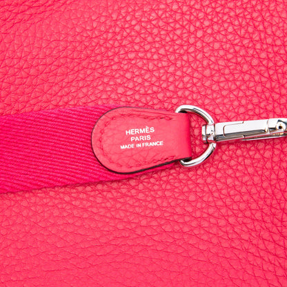 Second hand Hermes Evelyne 16 TPM Clemence Leather Hobo Crossbody Rose Mexico - Tabita Bags