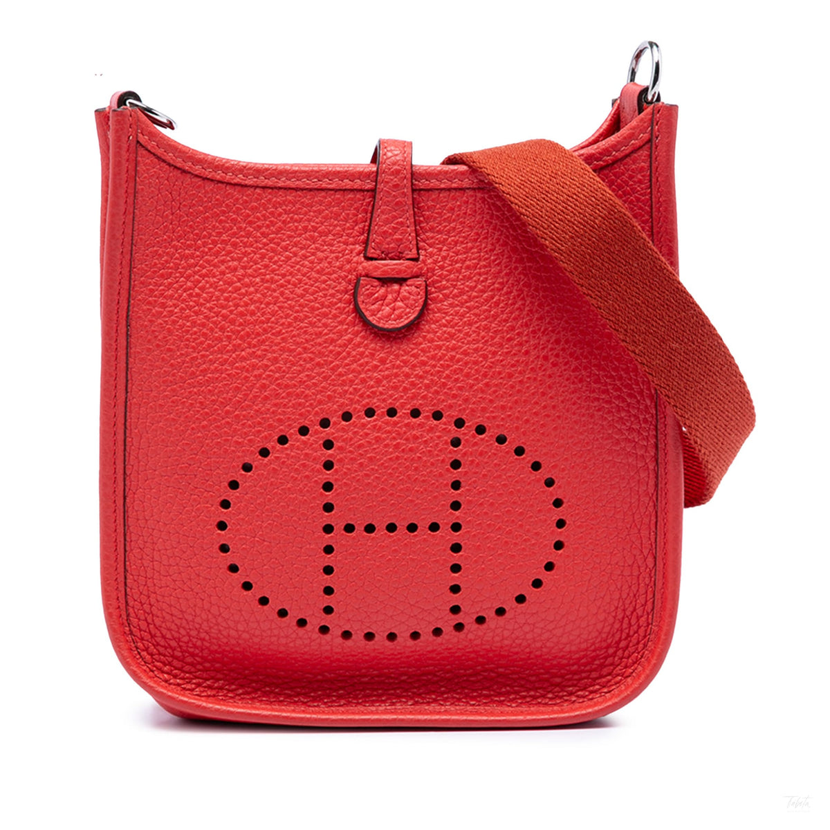 Second hand Hermes Evelyne 16 TPM Clemence Leather Hobo Crossbody Rouge Casaque - Tabita Bags