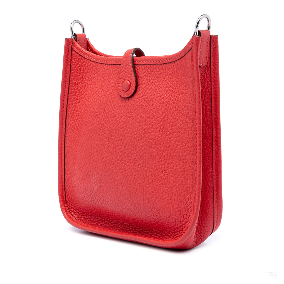 Second hand Hermes Evelyne 16 TPM Clemence Leather Hobo Crossbody Rouge Casaque - Tabita Bags