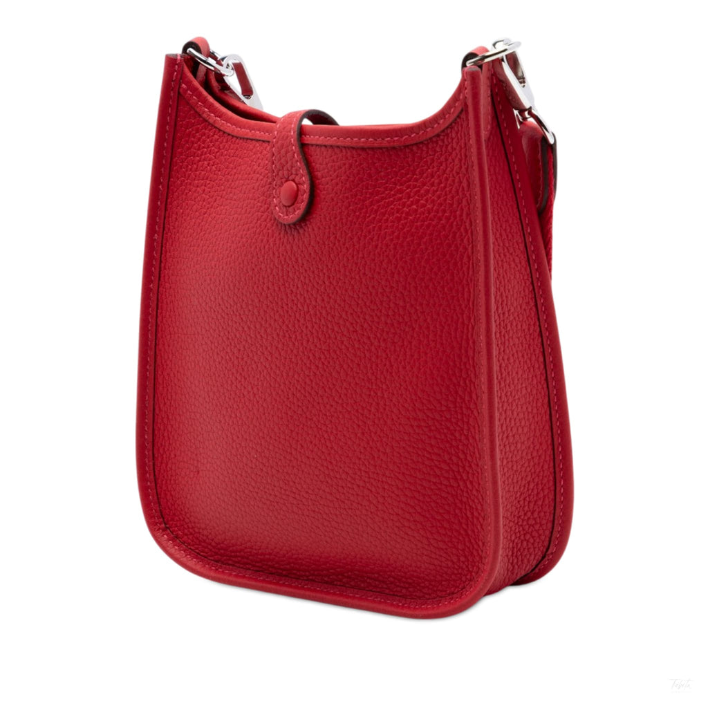 Second hand Hermes Evelyne 16 TPM Clemence Leather Hobo Crossbody Rouge Piment - Tabita Bags