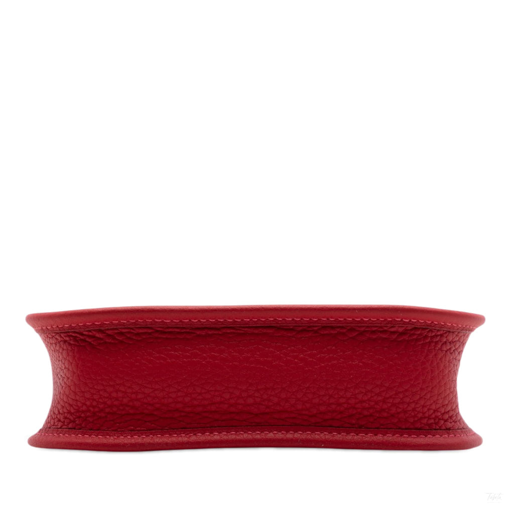 Second hand Hermes Evelyne 16 TPM Clemence Leather Hobo Crossbody Rouge Piment - Tabita Bags