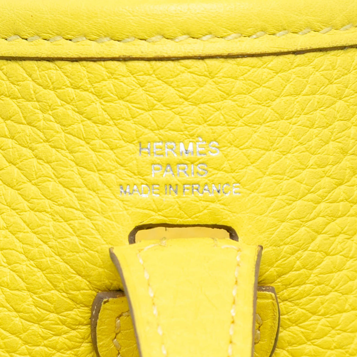 Second hand Hermes Evelyne 16 TPM Clemence Leather Hobo Crossbody Soufre - Tabita Bags