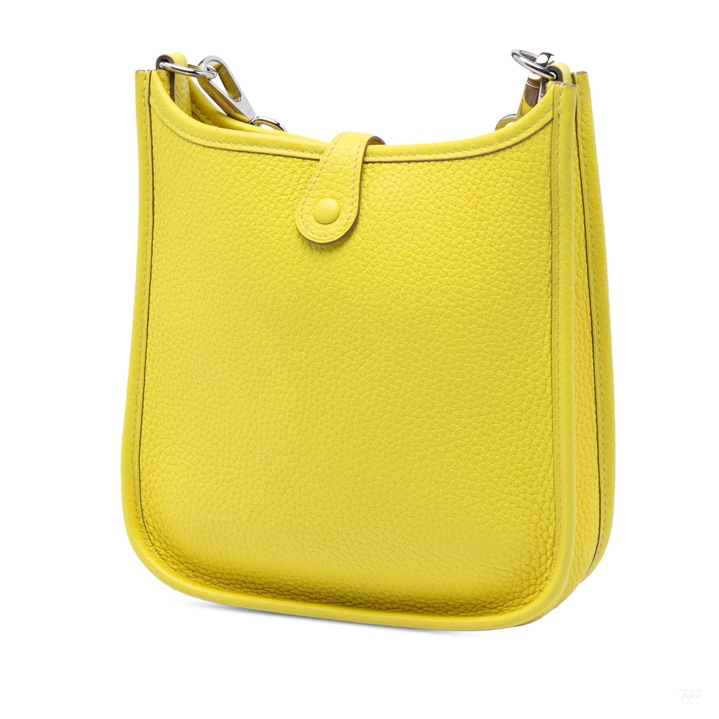 Second hand Hermes Evelyne 16 TPM Clemence Leather Hobo Crossbody Soufre - Tabita Bags