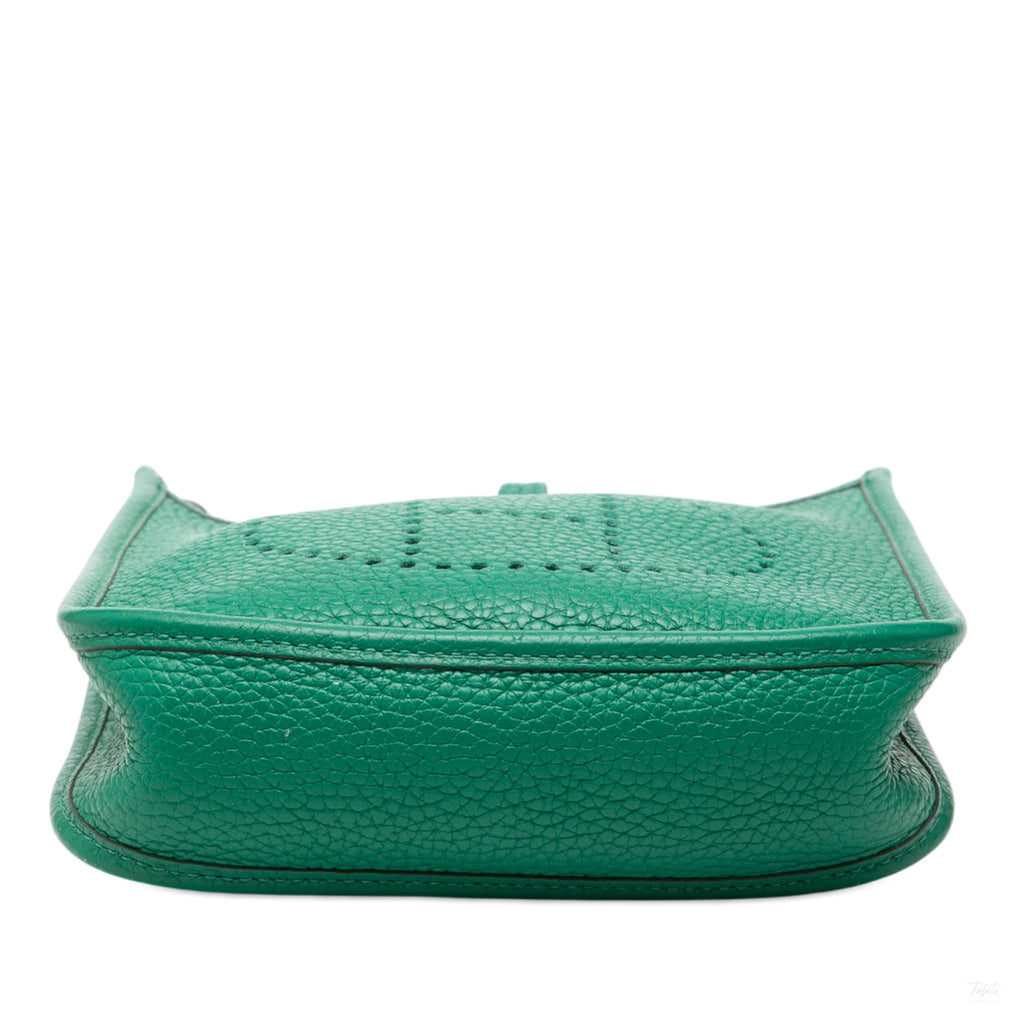 Second hand Hermes Evelyne 16 TPM Clemence Leather Hobo Crossbody Vert Vertigo - Tabita Bags