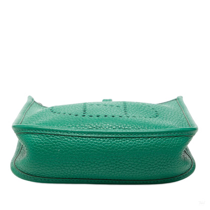Second hand Hermes Evelyne 16 TPM Clemence Leather Hobo Crossbody Vert Vertigo - Tabita Bags