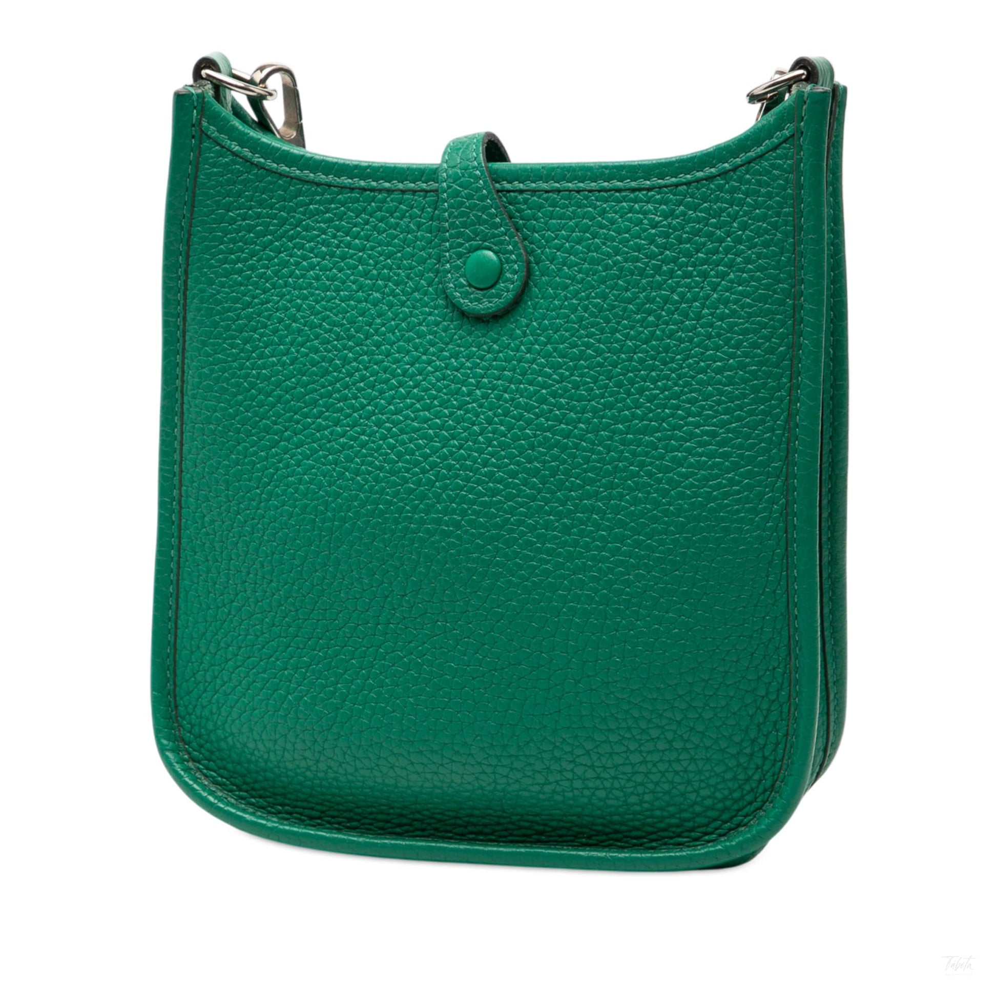 Second hand Hermes Evelyne 16 TPM Clemence Leather Hobo Crossbody Vert Vertigo - Tabita Bags