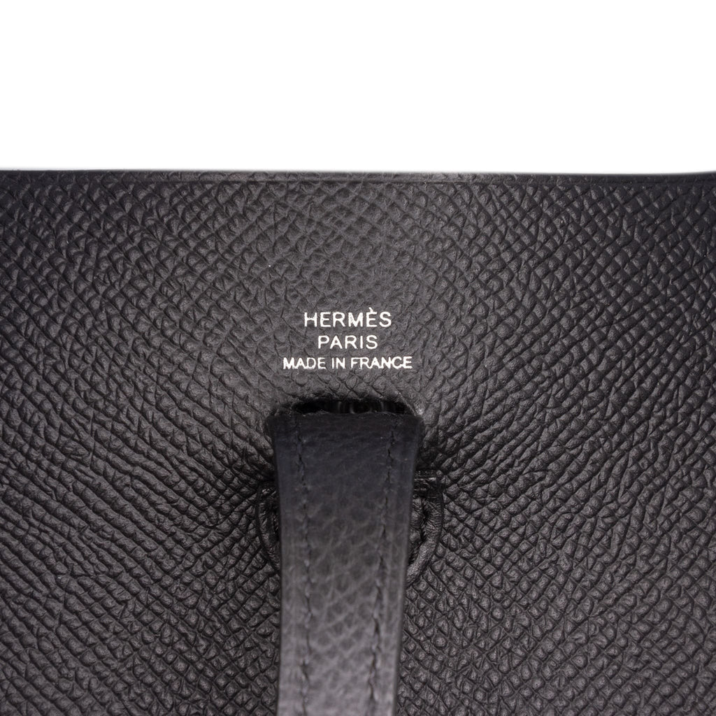 Second hand Hermes Evelyne 16 TPM Epsom Leather Hobo Crossbody Black - Tabita Bags