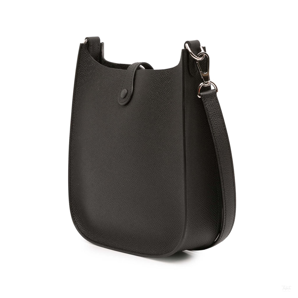 Second hand Hermes Evelyne 16 TPM Epsom Leather Hobo Crossbody Noir - Tabita Bags