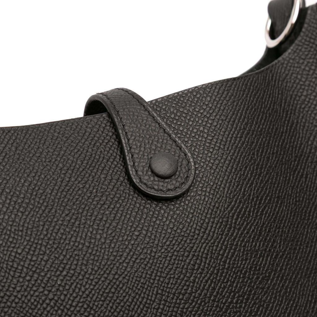 Second hand Hermes Evelyne 16 TPM Epsom Leather Hobo Crossbody Noir - Tabita Bags