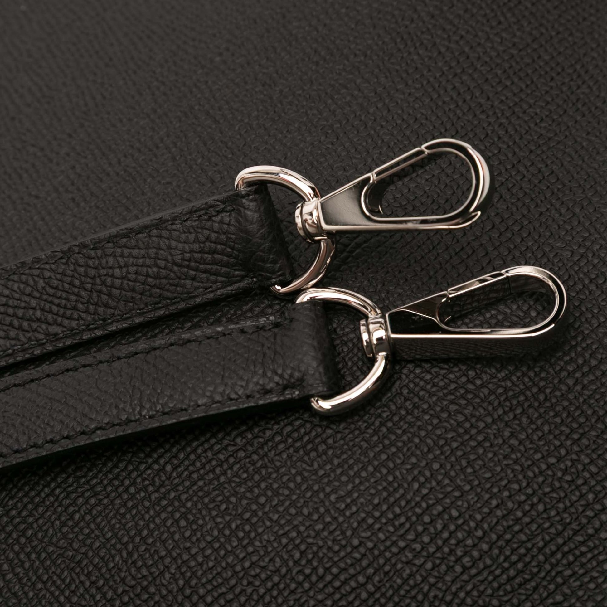 Second hand Hermes Evelyne 16 TPM Epsom Leather Hobo Crossbody Noir - Tabita Bags