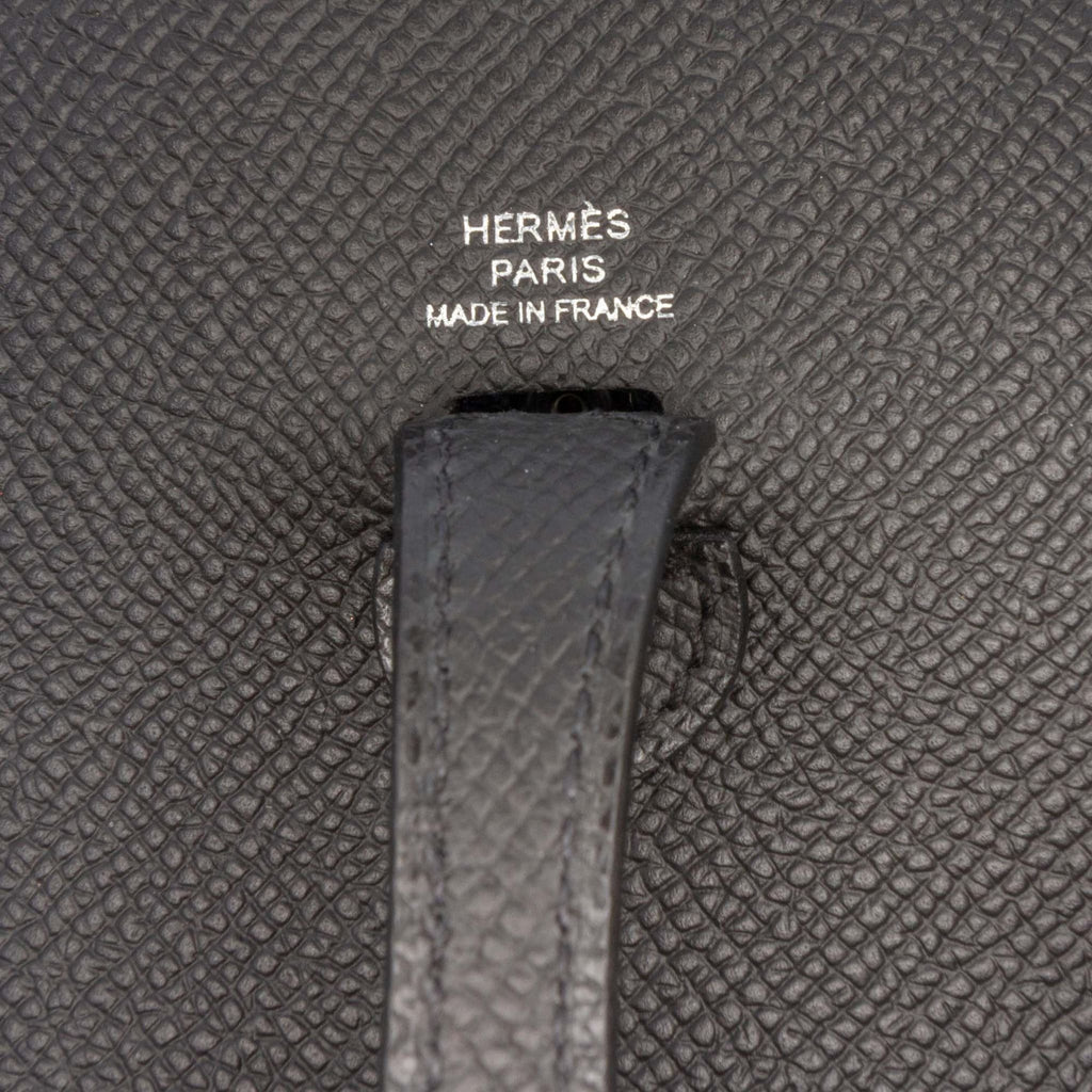 Second hand Hermes Evelyne 16 TPM Epsom Leather Hobo Crossbody Noir - Tabita Bags