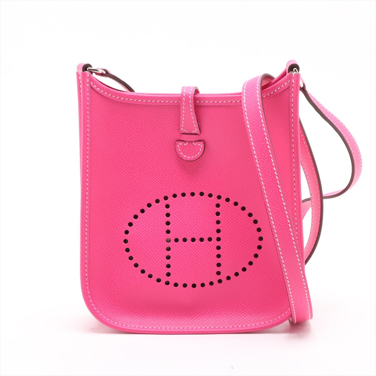 Second hand Hermes Evelyne 16 TPM Epsom Leather Hobo Crossbody Rose Tyrien - Tabita Bags