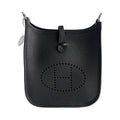 Second hand Hermes Evelyne 16 TPM Taurillon Clemence Leather Amazone Hobo Crossbody Black - Tabita Bags