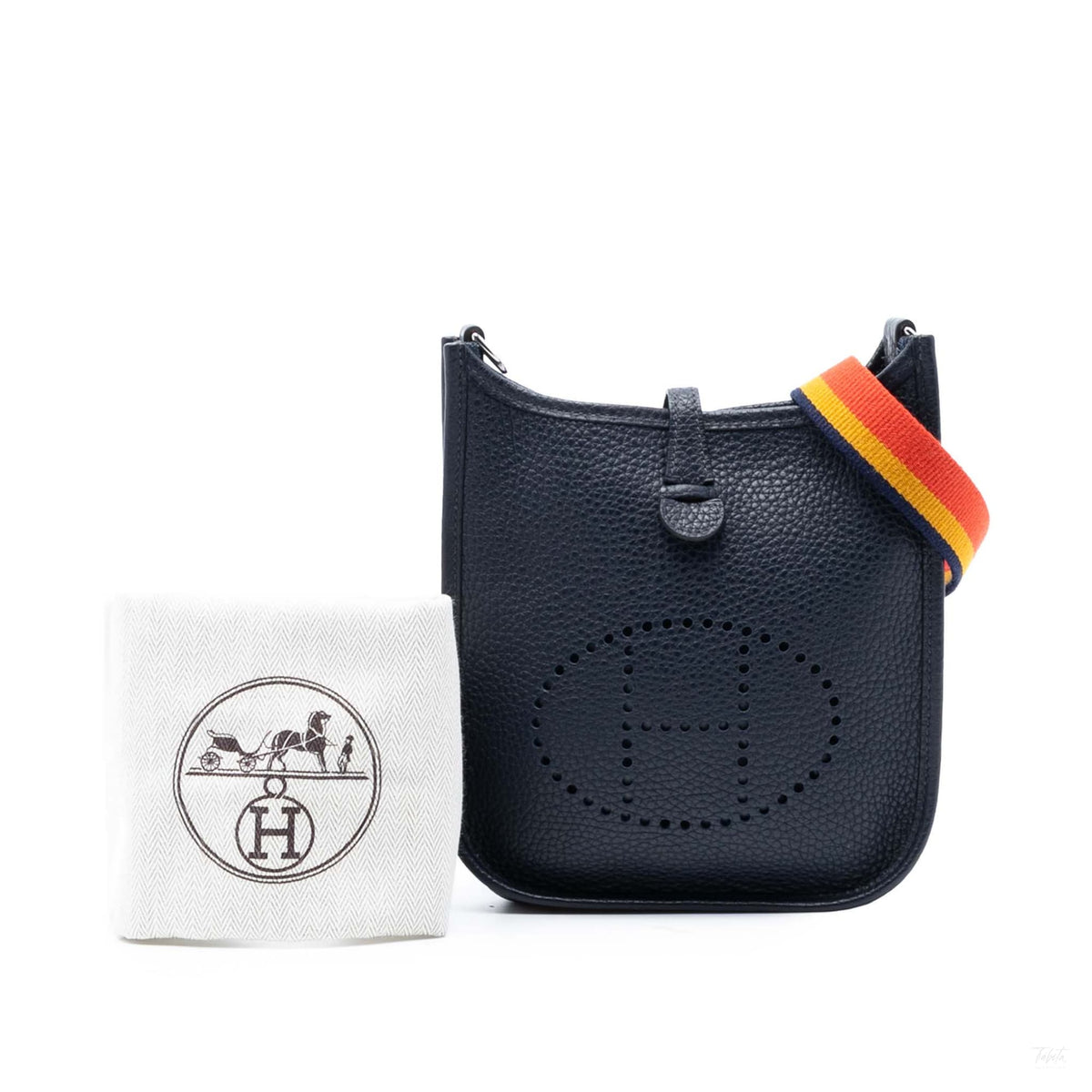 Second hand Hermes Evelyne 16 TPM Taurillon Clemence Leather Amazone Hobo Crossbody Bleu Nuit - Tabita Bags
