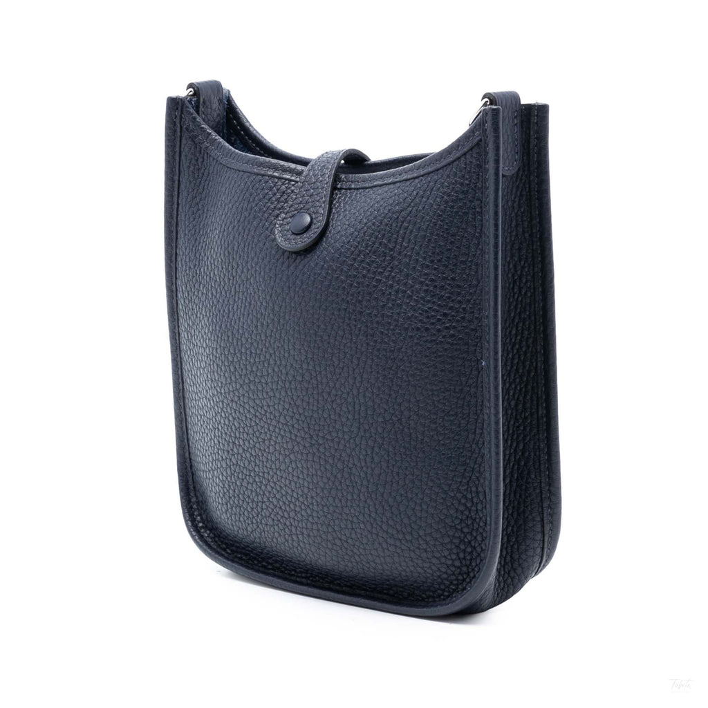 Second hand Hermes Evelyne 16 TPM Taurillon Clemence Leather Amazone Hobo Crossbody Bleu Nuit - Tabita Bags