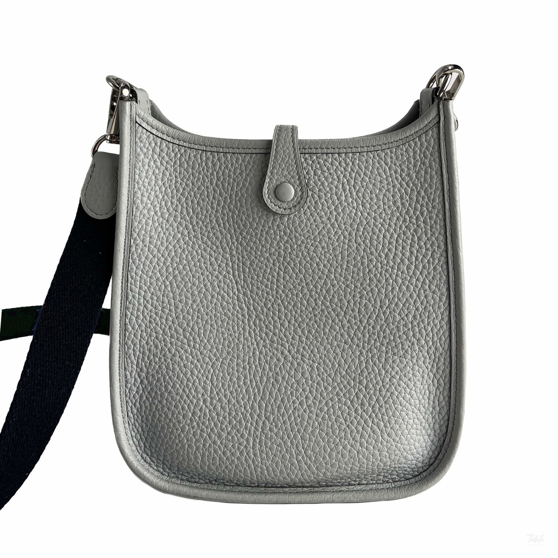 Second hand Hermes Evelyne 16 TPM Taurillon Clemence Leather Amazone Hobo Crossbody Bleu Pale - Tabita Bags
