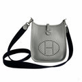 Second hand Hermes Evelyne 16 TPM Taurillon Clemence Leather Amazone Hobo Crossbody Bleu Pale - Tabita Bags