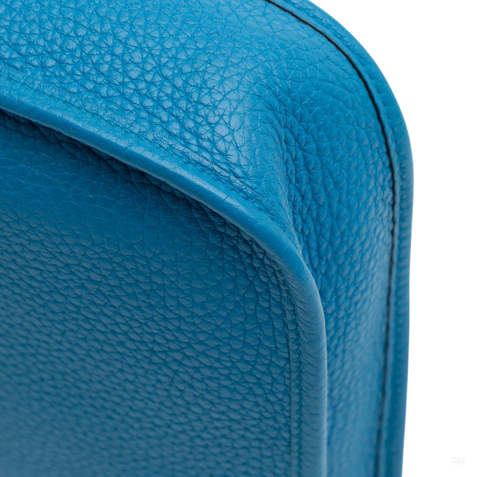 Second hand Hermes Evelyne 16 TPM Taurillon Clemence Leather Amazone Hobo Crossbody Blue Zanzibar - Tabita Bags