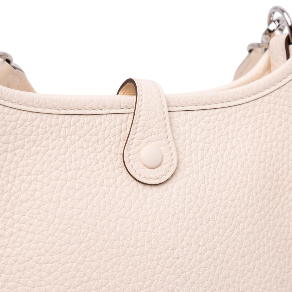 Second hand Hermes Evelyne 16 TPM Taurillon Clemence Leather Amazone Hobo Crossbody Craie - Tabita Bags