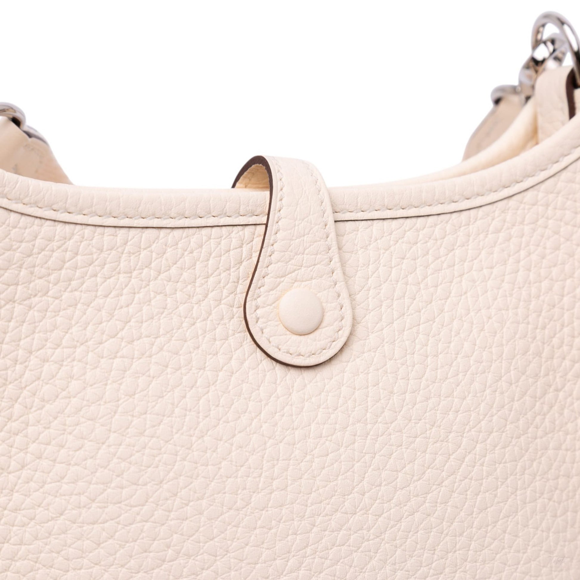 Second hand Hermes Evelyne 16 TPM Taurillon Clemence Leather Amazone Hobo Crossbody Craie - Tabita Bags