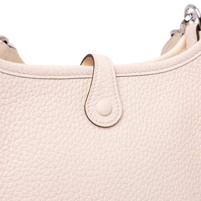 Second hand Hermes Evelyne 16 TPM Taurillon Clemence Leather Amazone Hobo Crossbody Craie - Tabita Bags